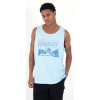 pánske tielko HURLEY ISLAND VIBES SLUB TANK BLUE DREA L