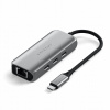 Satechi 4-v-1 Viacportový USB-C Hub s 2,5 GB/s Ethernet Portom, Sivá (Space Gray)