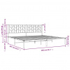 vidaXL Kovový rám postele s čelom biely 200x200 cm - Biela - 190955-210498