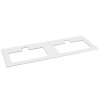 Sapho BRAHEA doska Rockstone s 2 otvormi 141x51,5cm (70+70cm), biela matná BL141-0101