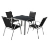 Rauman Záhradná zostava Lucio 2, štvorec - 4 miesta, čierna / sivá