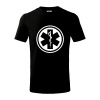 Rescue logo samostatné guľaté - Tričko detské bavlnené - 122 cm/6 rokov ( Čierna )