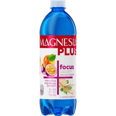 Magnesia Minerálna voda MAGNESIA Plus Focus marhuľa, marakuja, ženšen 6 x 0,7 ℓ