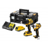 DeWALT Náradie - 18V AKU súprava príklepovej vŕtačky a rázového uťahovača, 2x aku 2,0 Ah Li-Ion, nabíjačka DCK2062D2T