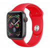 AW Jednofarebný remienok na Apple Watch - Červený Veľkosť / Rozteč: 44/45/46/49mm, Farba: Červený, Dĺžka remienka: Pánsky - M/L (15 - 21cm) IR-MJ01-066