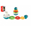 Roly Poly dinosaurus plast 16cm skladačka pyramída s krúžkami so zvukom v krabičke 13x20cm 6m+