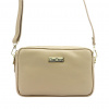 MiaMore 01-027 béžová dámska kožená kabelka 22 x 14,5 x 9 cm