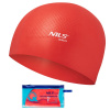 Plavecká čiapka Silikónová Nils Aqua červená