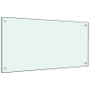 vidaXL Kuchynská zástena, biela 80x40 cm, tvrdené sklo