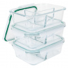 Meal Prep C-FHDM 4021 G Sklenené dózy s priehradkami 3 ks sklenené dózy s vekom
