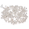 Kovové koráliky Ø3 mm - 50 g - strieborná svetlá - 4 strieborná svetlá