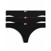 Dámske nohavičky Tommy Hilfiger Heritage Logo 3P - black - Čierny (XL)