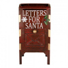 Clayre & Eef Červená kovová dekoračná schránka Letters for Santa - 27*21*53 cm - Clayre & Eef