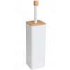 Toaletná kefa na toaletnú oceľ biele rohož bambus (Toaletná kefa na toaletnú oceľ biele rohož bambus)