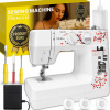 Šijací stroj Retoo 48 druhov stehov, regulácia rýchlosti, biely