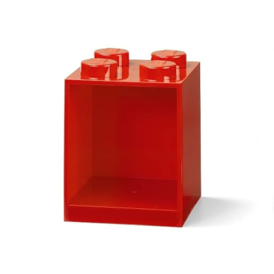 LEGO Brick 4 závesná polica červená