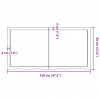 vidaXL Stolová doska tmavohnedá 120x60x(2-6) cm ošetrený dubový masív - Hnedá - 30934-172083