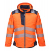PORTWEST HI-VIS PW3 T400 / Reflexná zimná bunda do dažďa - HV oranžová/námorná modrá L