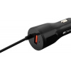 Canyon CNE-CCA031B, univerzálna autonabíjačka, 1x USB, výstup 5V/2,4A, Smart IC, integrovaný kábel microUSB, čierna CNE-CCA031B-US