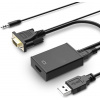 Gembird adaptér VGA(M) -> HDMI(F), čierný, blister A-VGA-HDMI-01
