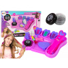 LEAN Toys Súprava vlasových stylingových žehličiek s farebnými kriedami na pramene + vlasové doplnky