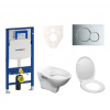 S-line Cenově zvýhodněný závěsný WC set Geberit do lehkých stěn / předstěnová montáž+ WC Pro 111.300.00.5ND2