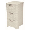 Regál Curver Style 3x14L so šuplíkmi biely