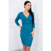 Kesi Priliehavé šaty Amelia s prestrihom pod prsiami Farba: Tyrkysová, Veľkosť: 3XL