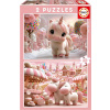 EDUCA Puzzle Sladkí jednorožci 2x48 dielikov