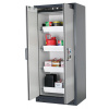 Protipožiarna skriňa na nebezpečné látky asecos Select W-94-O, 4x vaňa, strieborné dvere, One-Touch