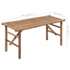 vidaXL Skladacia záhradná lavička s podložkou 118 cm bambus - Modrá - 182193-116296
