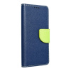 Kryt Fancy Book Xiaomi Redmi Note 10 Pro / 10 Pro Max tmavomodrý / žltý limetkový