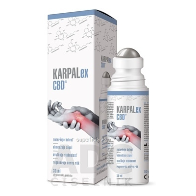 KARPALex CBD emulzia, kovová masážna guľôčka 1x30 ml, 8594059739926