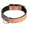 COBBYS PET Obojok z brúsenej pravej kože hnedý podšitý pravou čiernou kožou 45cm/20mm (COBBYS PET Obojok z brúsenej pravej kože hnedý podšitý pravou čiernou kožou 45cm/20mm)