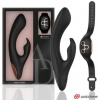 ANNE'S DESIRE - Rabbit vibrátor s diaľkovým ovládaním WatchMe čierny/zlatý