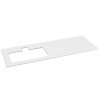 Sapho BRAHEA doska Rockstone s otvorom 141x51,5cm (70+70cm), ľavá, biela matná BL141-0101-L