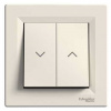 Asfora - Žaluziový tlačítkový ovládač, krémová, šroubový, EPH1300323 (Schneider Electric, Asfora, krémová)