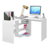 Tempo Kondela Rohový PC stôl, biela, TAMARI