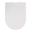 Biele WC sedadlo s jednoduchým zatváraním Wenko Calla, 47 × 35,5 cm