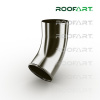 ROOFART výtokové koleno CE pr. 100mm - hnedá (RAL 8019)