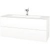 Kúpeľňová skrinka s umývadlom Dřevojas Variante 120x52 cm biela lesklá umývadlo Pura 408411