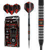 Šípky Winmau steel Sicario 22g, 90% wolfram (profesionálny set, povrchová úprava Mini-Scallop, Prism Froce násadky, Prism Alpha letky)