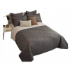 Prikrývka na posteľ - Bedspread Polyester Bed 220 x 180 cm krém, odtiene šedej (Bedspread 180x220 Prešívaná Dana WZ. 10)
