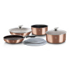 Súprava riadu s odnímateľnou rukoväťou 9 ks Rosegold Metallic Line BH-6147