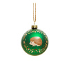 Sklenená ručne vyrobená vianočná guľa ø 6 cm Woodland Hedgehog – Sass & Belle