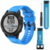 Silikónový pásik Armband 26 mm modrý pre Garmin Fenix 8 51 mm 7X 6X Pro