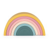 PETITE&MARS - Hračka silikónová skladacia Rainbow Intense Ochre 12m+