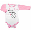 Body dlhý rukáv s vtipným textom Baby Nellys, Trenérka celé rodiny 62 (2-3m)