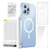 Puzdro na telefón Baseus Magnetic Crystal Clear pre iPhone 13 Pro s ochranným krytom displeja z tvrdeného skla a čistiacou súpravou 31085