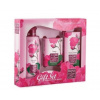 Rose of Bulgaria sprchový gel s růžovou vodou 100 ml + toaletní mýdlo s růží 50 g + pleťový denní krém s růžovou vodou 30 ml,